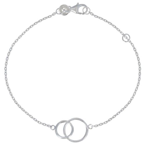 Les Poulettes Bijoux - Bracelet Argent Rhodié Deux Cercles