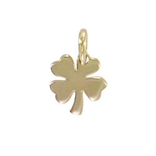 Les Poulettes Bijoux - Pendentif Plaqué Or Mini Trèfle