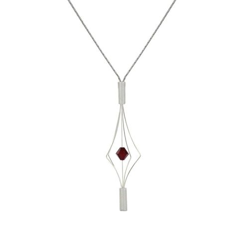 Les Poulettes Bijoux - Collier Argent Lanterne Et Cristal - Petit Modèle