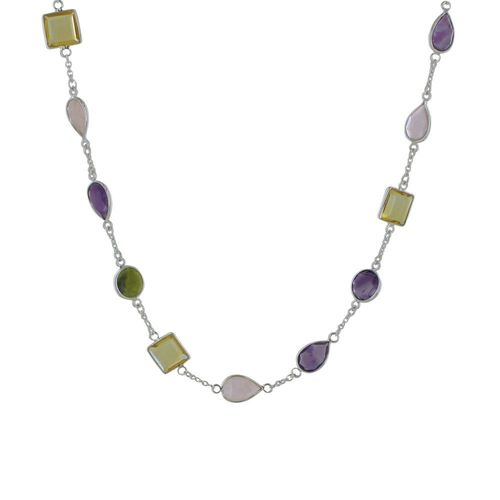 Les Poulettes Bijoux - Collier Argent Multi Formes