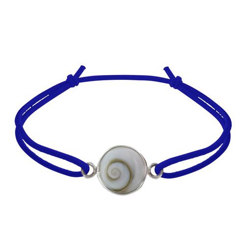 Les Poulettes Bijoux - Bracelet Lien Elastique Oeil De Sainte Lucie Rond Argent 925