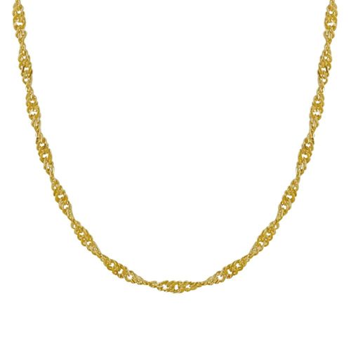 Les Poulettes Bijoux - Collier Plaqué Or Maille Torsadée - Taille 50cm