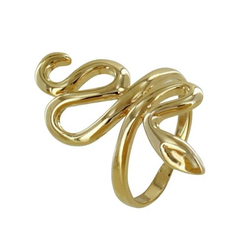 Les Poulettes Bijoux - Bague Plaqué Or Serpent