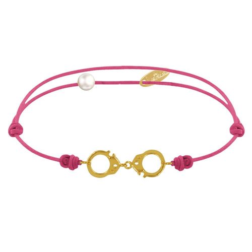 Les Poulettes Bijoux - Bracelet Lien Plaqué Or Petites Menottes