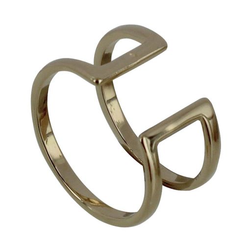 Les Poulettes Bijoux - Bague Plaqué Or Deux Fils