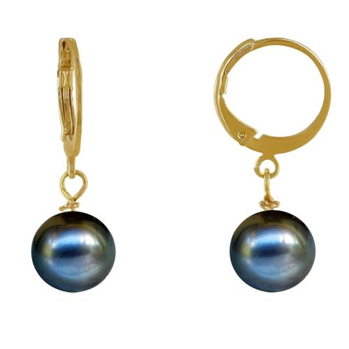 Les Poulettes Bijoux - Boucles D'oreilles Mini Créoles Plaqué Or Et Perle De Culture