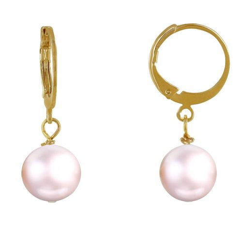 Les Poulettes Bijoux - Boucles D'oreilles Mini Créoles Plaqué Or Et Perle De Culture