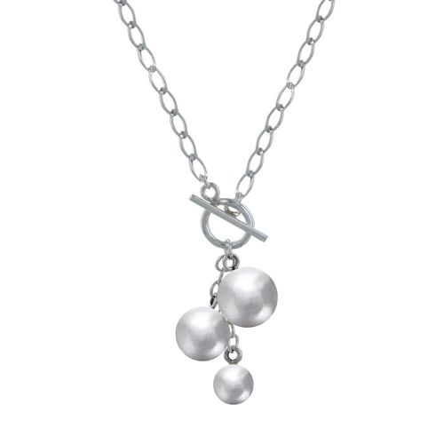 Les Poulettes Bijoux - Collier Argent Et Trois Billes Argent 925