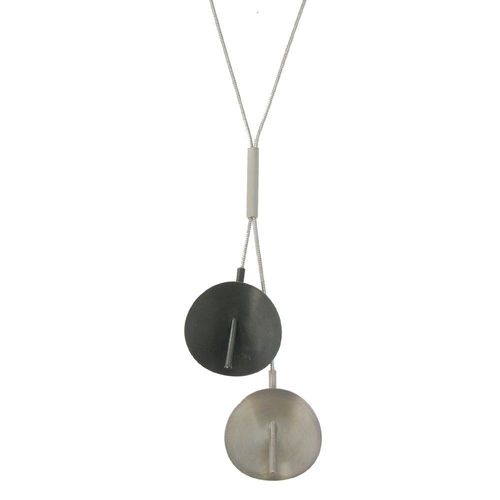 Les Poulettes Bijoux - Collier Argent 2 Nénuphars En Argent Et Argent Brossé