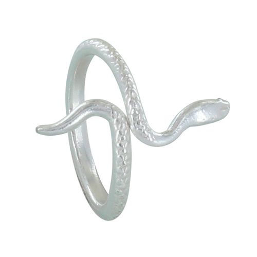 Les Poulettes Bijoux - Bague Métal Argenté Serpent