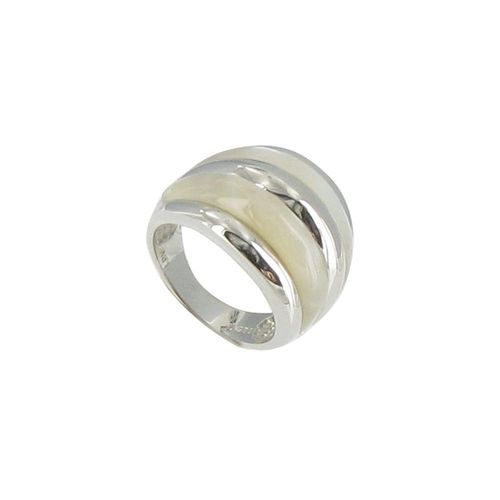 Les Poulettes Bijoux - Bague Argent Et Rayures De Nacre