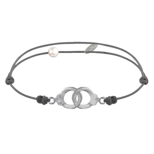 Les Poulettes Bijoux - Bracelet Lien En Argent 925 Petites Menottes
