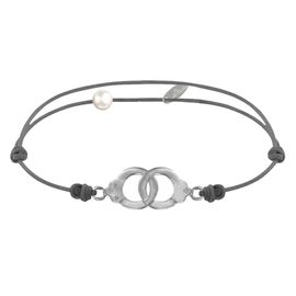 Les Poulettes Bijoux - Bracelet Lien En Argent 925 Petites Menottes