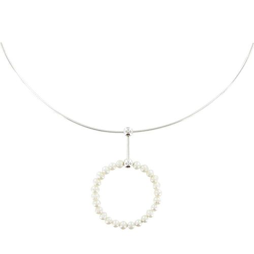 Les Poulettes Bijoux - Collier Argent Anneau De Perles De Culture 4-5 Mm - Classics