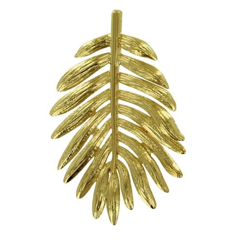 Les Poulettes Bijoux - Pendentif Plaqué Or Feuille De Palmier