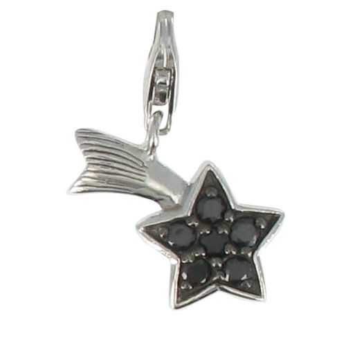 Les Poulettes Bijoux - Charms Argent Etoile Filante Et Strass - Classics