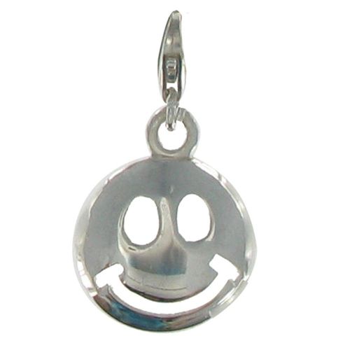 Les Poulettes Bijoux - Charms Argent Smiley