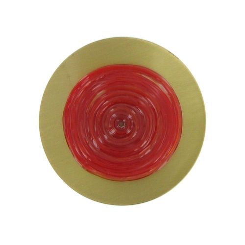 Les Poulettes Bijoux - Broche Disque En Laiton Pâte De Verre