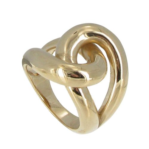 Les Poulettes Bijoux - Bague Plaqué Or Entrelacée