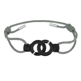 Les Poulettes Bijoux - Bracelet Lien Ruthénium Liaisons - Classics