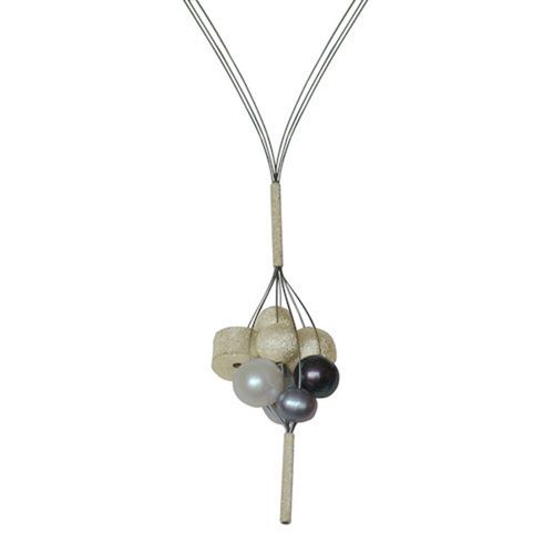 Les Poulettes Bijoux - Collier Argent Et Grappe De Perles