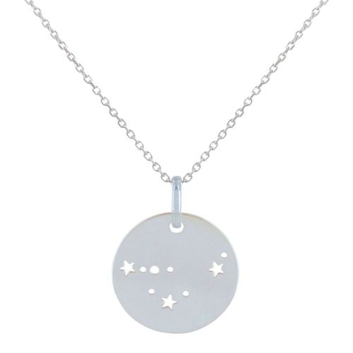 Les Poulettes Bijoux - Collier Argent Zodiaque Constellation Capricorne