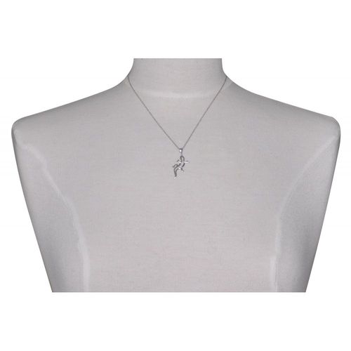 Les Poulettes Bijoux - Pendentif Argent Rhodié Salamandre Ajourée