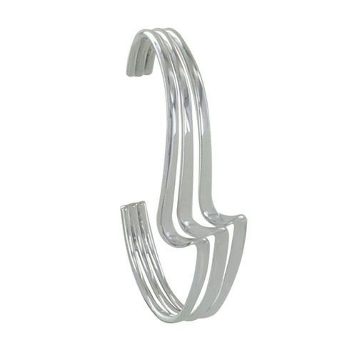 Les Poulettes Bijoux - Bracelet Argent Demi Jonc Vagues