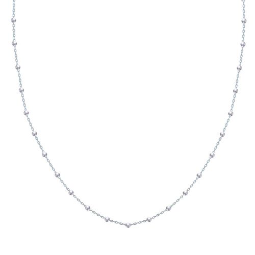 Les Poulettes Bijoux - Collier Argent Long Et Billes 70cm