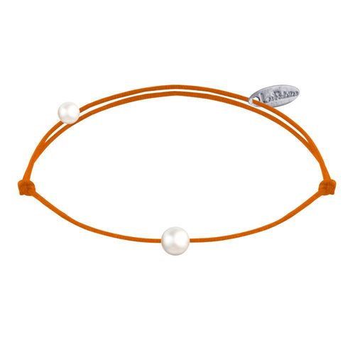 Les Poulettes Bijoux - Bracelet Lien Petite Perle Blanche