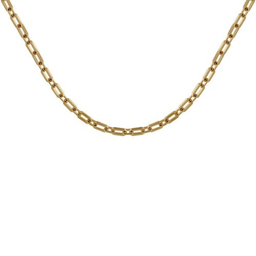 Les Poulettes Bijoux - Collier Plaqué Or Mailles Rectangles