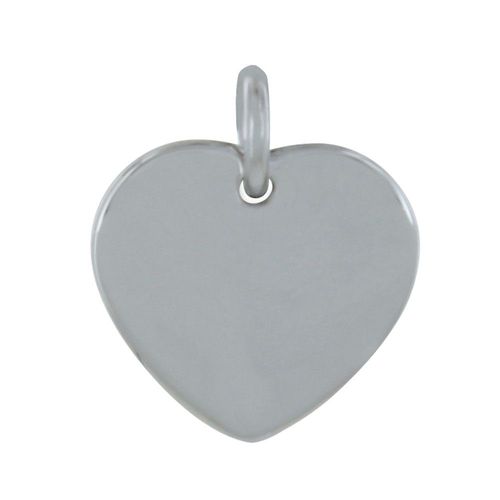 Les Poulettes Bijoux - Pendentif Acier Grand Coeur