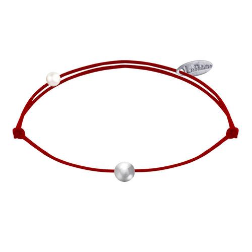 Les Poulettes Bijoux - Bracelet Lien Petite Perle Argent