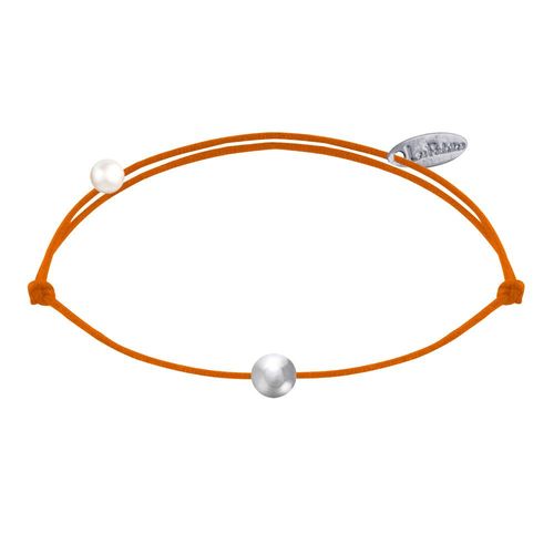 Les Poulettes Bijoux - Bracelet Lien Petite Perle Argent