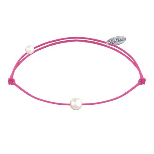 Les Poulettes Bijoux - Bracelet Lien Petite Perle Blanche