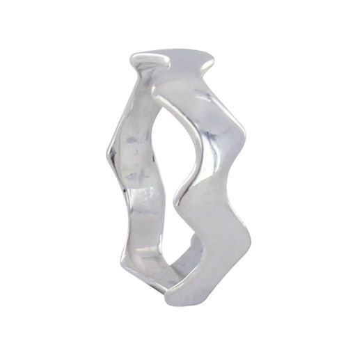 Les Poulettes Bijoux - Bague Argent Multiples Vagues