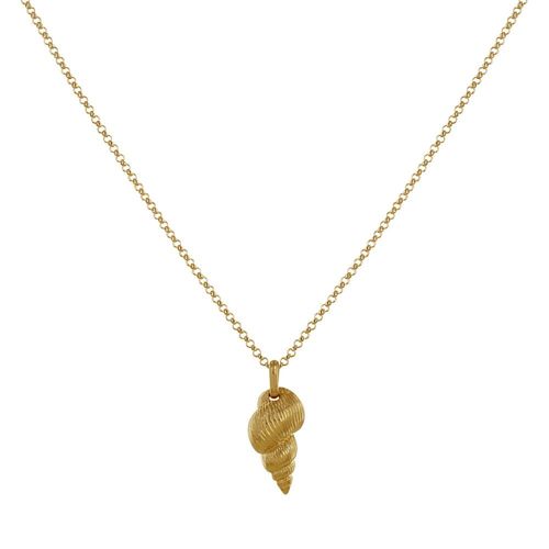 Les Poulettes Bijoux - Collier Plaqué Or Coquillage