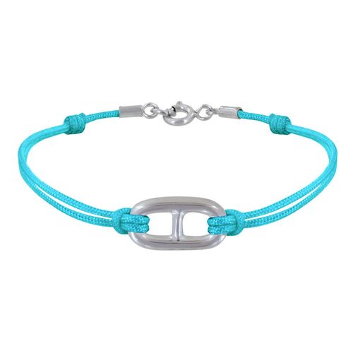 Les Poulettes Bijoux - Bracelet Lien Argent Maille Marine