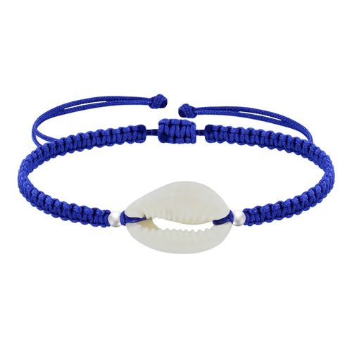 Les Poulettes Bijoux - Bracelet Argent Cauris Lien Tréssé