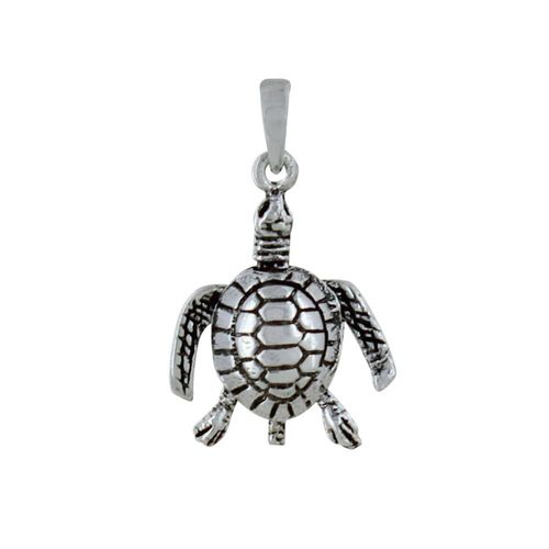 Les Poulettes Bijoux - Pendentif Argent Tortue Des Galápagos