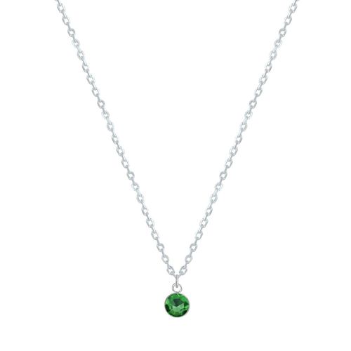 Les Poulettes Bijoux - Collier Chaine Argent Et Strass