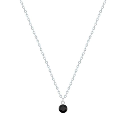 Les Poulettes Bijoux - Collier Chaine Argent Et Strass