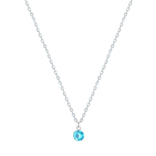 Les Poulettes Bijoux - Collier Chaine Argent Et Strass