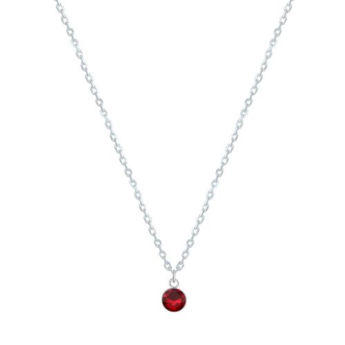 Les Poulettes Bijoux - Collier Chaine Argent Et Strass