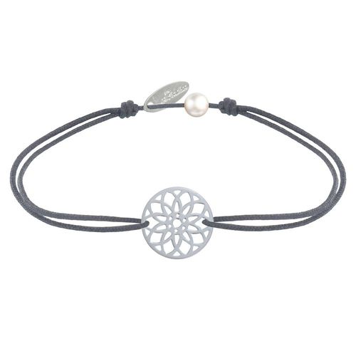 Les Poulettes Bijoux - Bracelet Lien Médaille Argent Mandala Graine De Vie