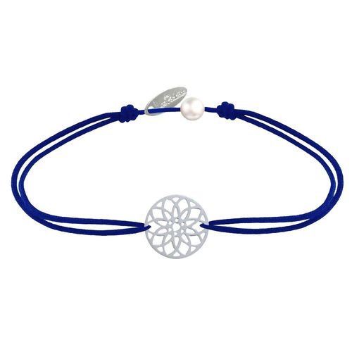 Les Poulettes Bijoux - Bracelet Lien Médaille Argent Mandala Graine De Vie