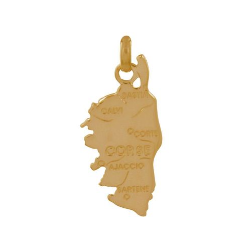 Les Poulettes Bijoux - Pendentif Plaqué Or Carte Corse