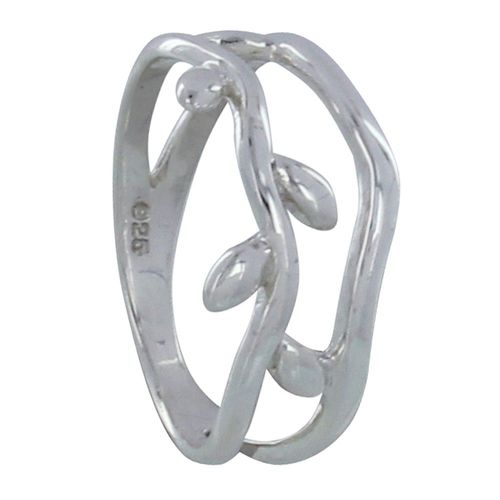 Les Poulettes Bijoux - Bague Argent Laurier