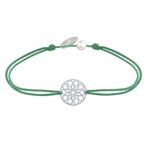 Les Poulettes Bijoux - Bracelet Lien Médaille Argent Mandala Graine De Vie