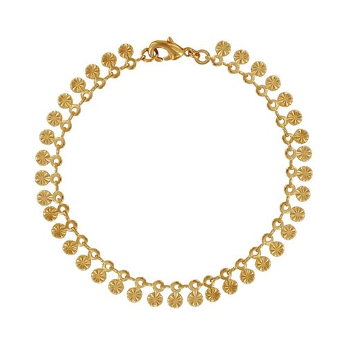 Les Poulettes Bijoux - Bracelet Plaqué Or Médailles Soleil